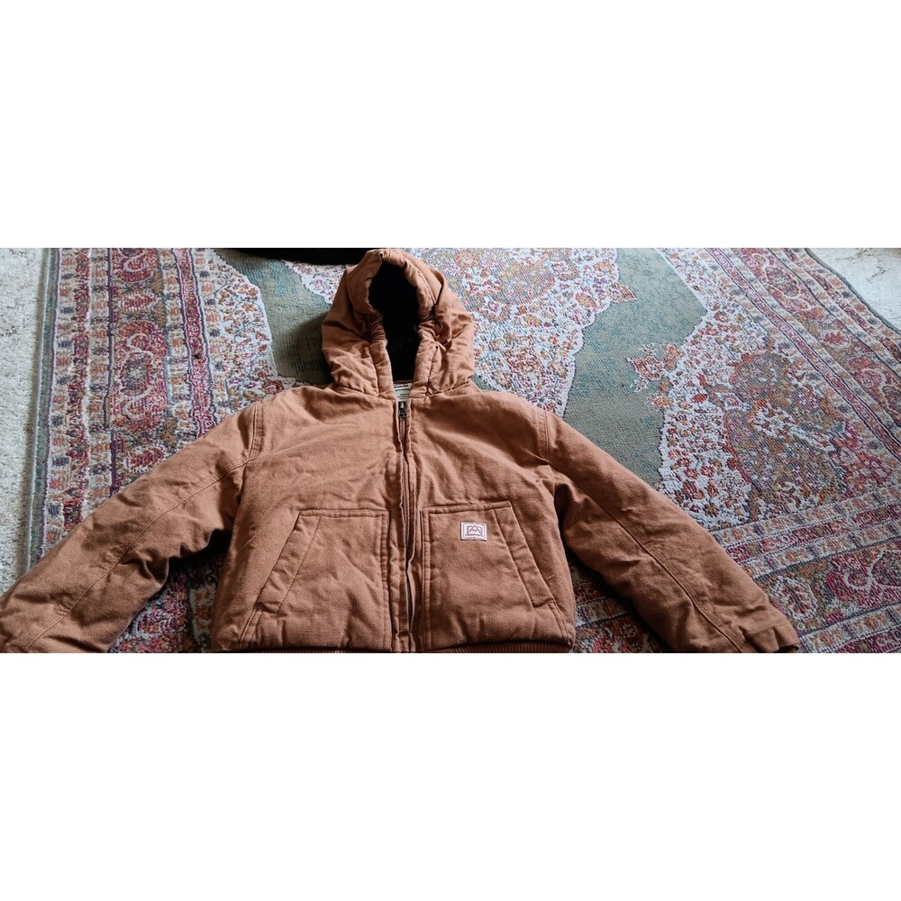 Boy's 5/6 Avalanche Outdoor Supply Quilted Canvas Winter Coat with Hood